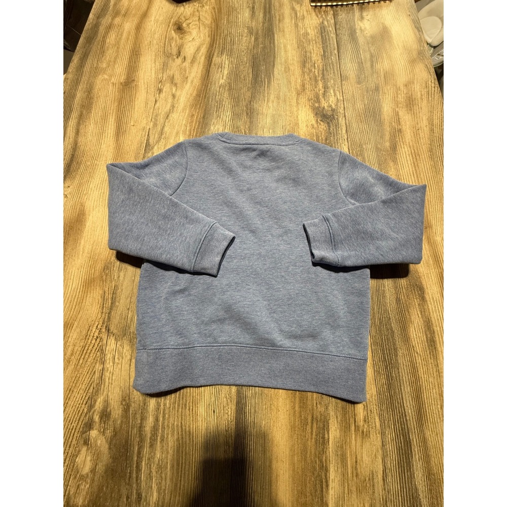 Minimalist Primary Sweatshirt Heather Blue Cotton Blend Streetwear Kids - Picture 2 of 3